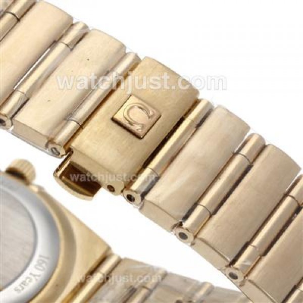 Swiss Movement UK Omega Constellation Automatic Fake Watch With Champagne Dial For Men