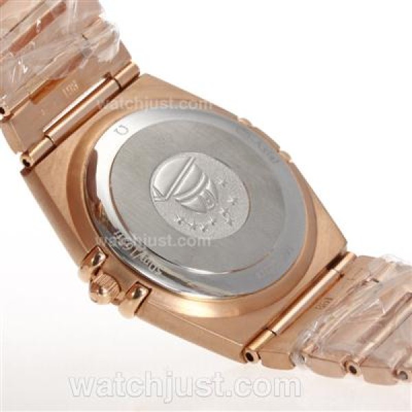 Best UK Omega Constellation Quartz Replica Watch With White Dial For Women