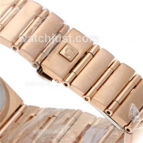 Best UK Omega Constellation Quartz Replica Watch With White Dial For Women