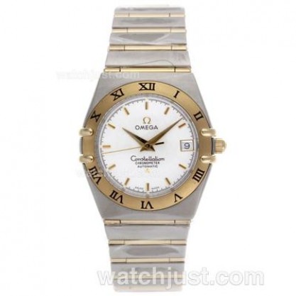 Perfect UK Sale Omega Constellation Quartz Fake Watch With White Dial For Women