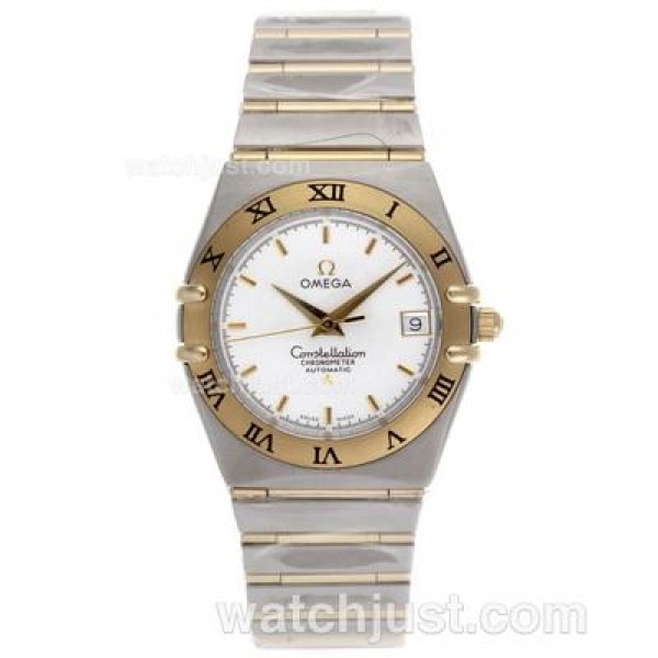 Perfect UK Sale Omega Constellation Quartz Fake Watch With White Dial For Women