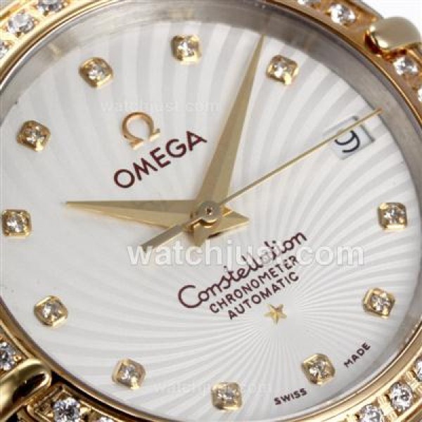 Good Quality UK Omega Constellation Automatic Fake Watch With White Dial For Men