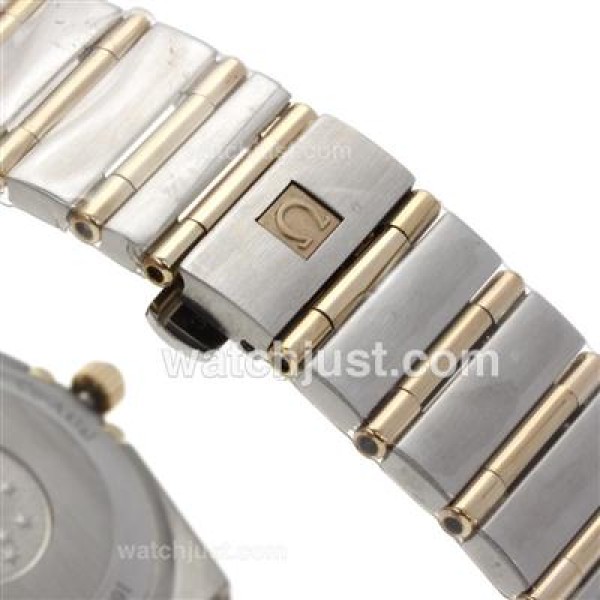 Best UK Omega Constellation Automatic Fake Watch With Champagne Dial For Women