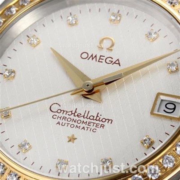 Best-selling UK Omega Constellation Automatic Fake Watch With White Dial For Men