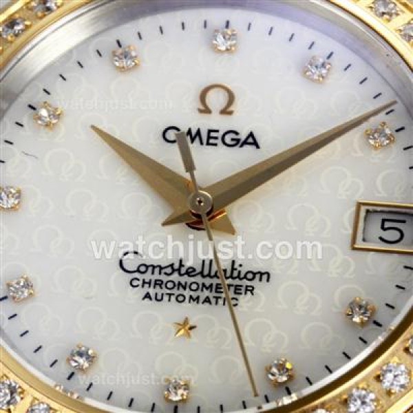Quality UK Omega Constellation Quartz Replica Watch With White Dial For Men