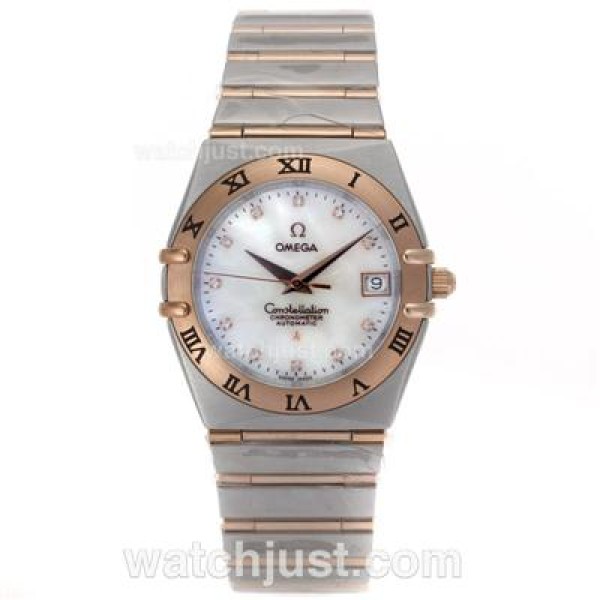 Quality AAA UK Omega Constellation Quartz Fake Watch With White Dial For Men