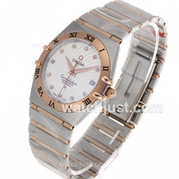 Best AAA UK Omega Constellation Quartz Fake Watch With White Dial For Men