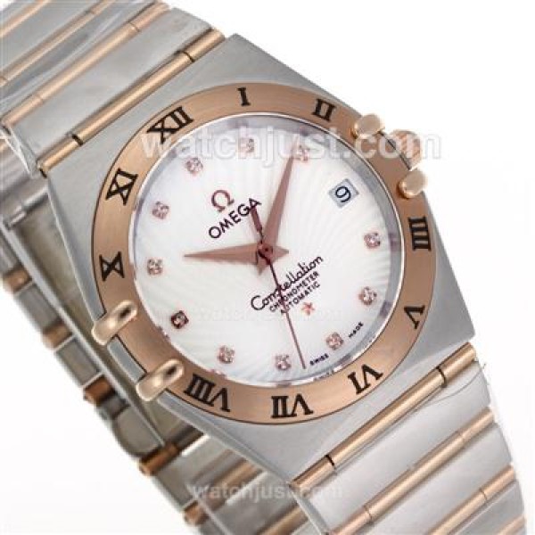 Best AAA UK Omega Constellation Quartz Fake Watch With White Dial For Men