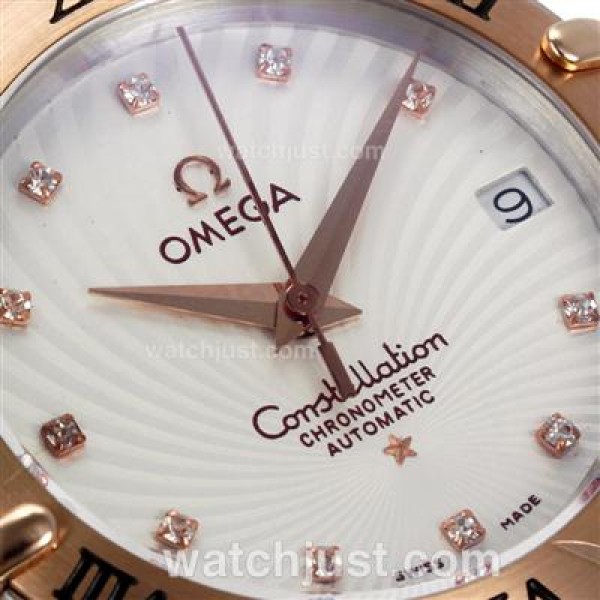 Best AAA UK Omega Constellation Quartz Fake Watch With White Dial For Men