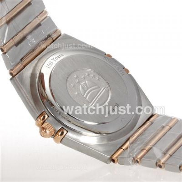 Best UK Omega Constellation Automatic Fake Watch With Brown Dial For Women