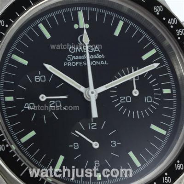 Quality UK Sale Omega Speedmaster Automatic Fake Watch With Black Dial For Men