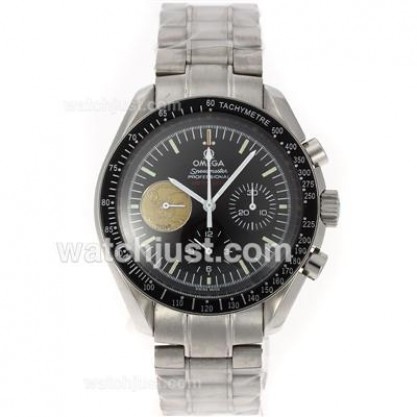 Quality UK Sale Omega Speedmaster Automatic Replica Watch With Black Dial For Men