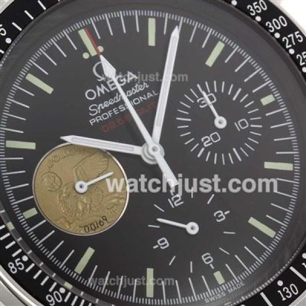 Quality UK Sale Omega Speedmaster Automatic Replica Watch With Black Dial For Men