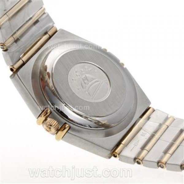 Best UK Omega Constellation Automatic Fake Watch With Champagne Dial For Women