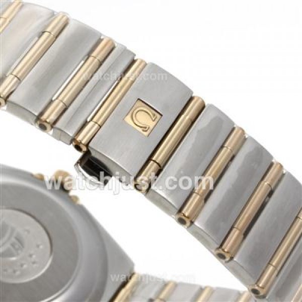 Best UK Omega Constellation Automatic Fake Watch With Champagne Dial For Women