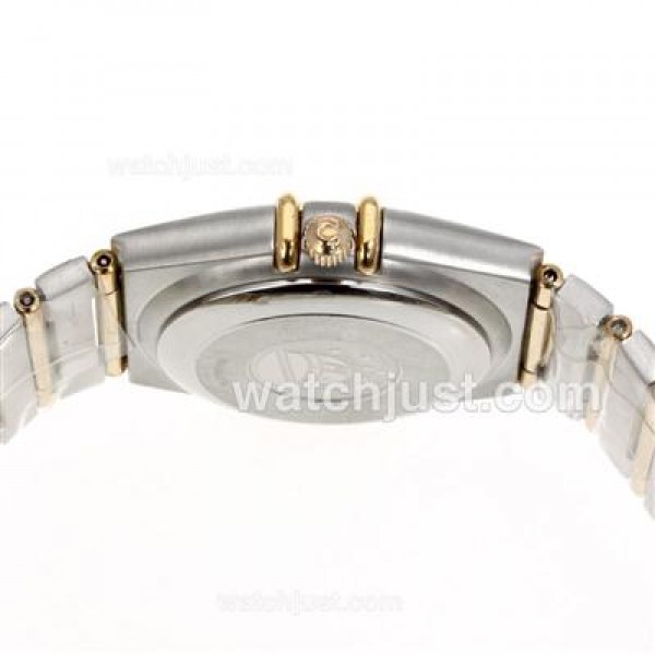 Perfect UK Omega Constellation Automatic Replica Watches With White Dials For Women
