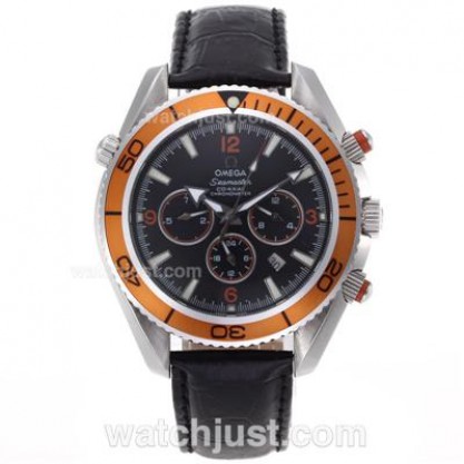 Good Quality UK Sale Omega Seamaster Automatic Replica Watch With Orange Bezel For Men