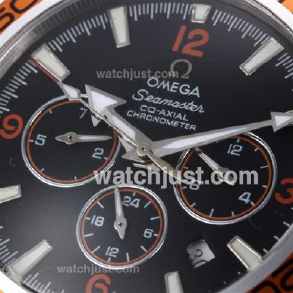 Good Quality UK Sale Omega Seamaster Automatic Replica Watch With Orange Bezel For Men