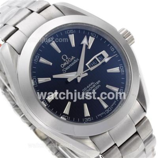 Best UK Sale Omega Seamaster Automatic Fake Watch With Black Dial For Men