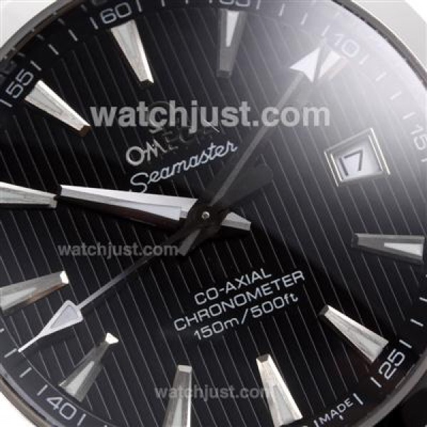 Best UK Sale Omega Seamaster Automatic Fake Watch With Black Dial For Men