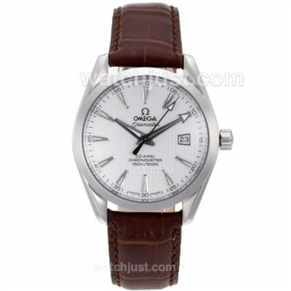 Good Quality UK Sale Omega Seamaster Automatic Fake Watch With White Dial For Men