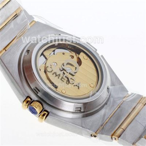 1:1 Best UK Omega Constellation Quartz Fake Watch With Champagne Dial For Women