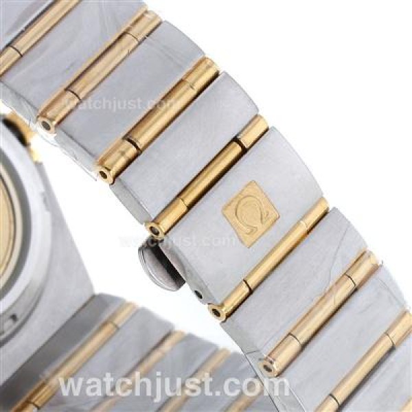 1:1 Best UK Omega Constellation Quartz Fake Watch With Champagne Dial For Women