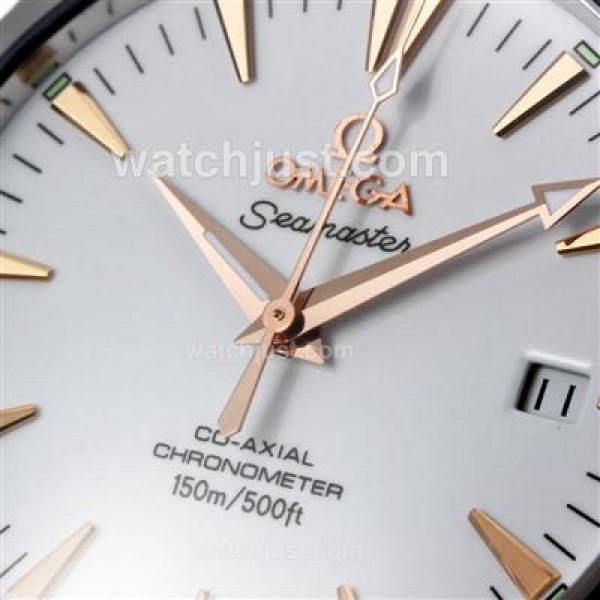 Waterproof UK Sale Omega Seamaster Automatic Fake Watch With White Dial For Men