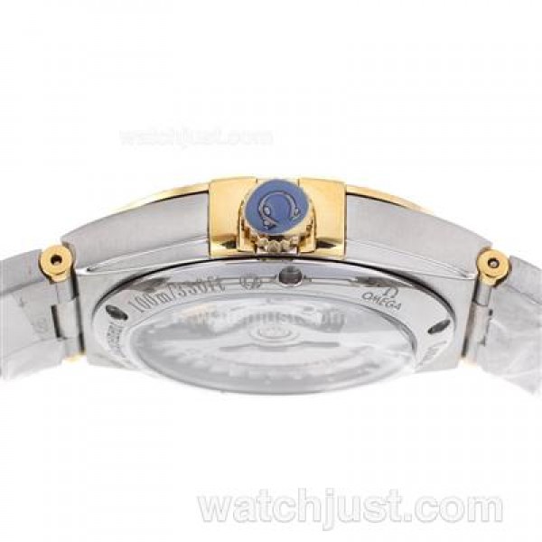 Cheap UK Omega Constellation Automatic Fake Watches With Champagne Dials For Women
