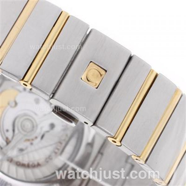 Cheap UK Omega Constellation Automatic Fake Watches With Champagne Dials For Women