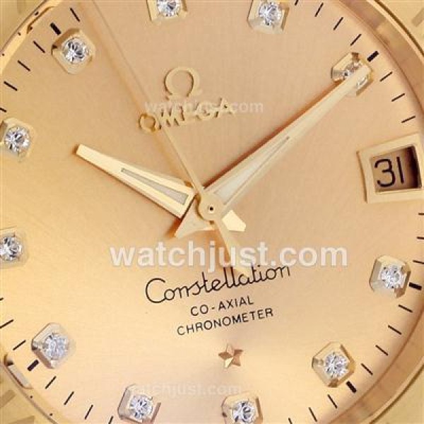 Perfect UK Omega Constellation Automatic Replica Watch With Champagne Dial For Women