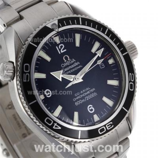 Cheap UK Sale Omega Seamaster Automatic Fake Watches With Black Dials For Men