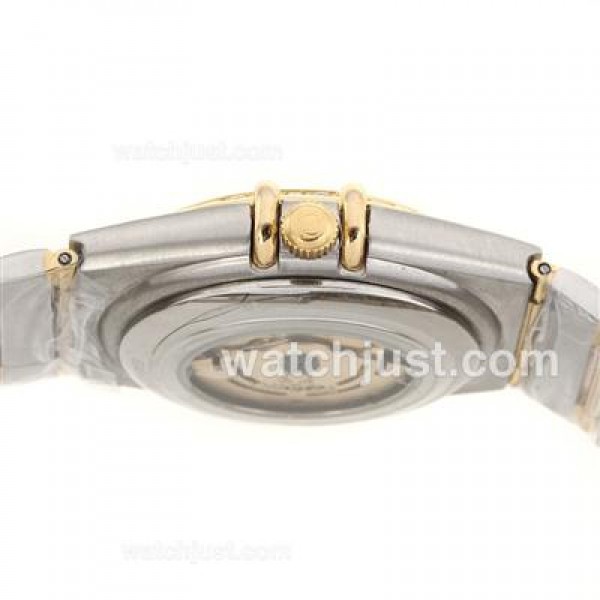 Swiss UK Omega Constellation Automatic Replica Watch With Champagne Dial For Women