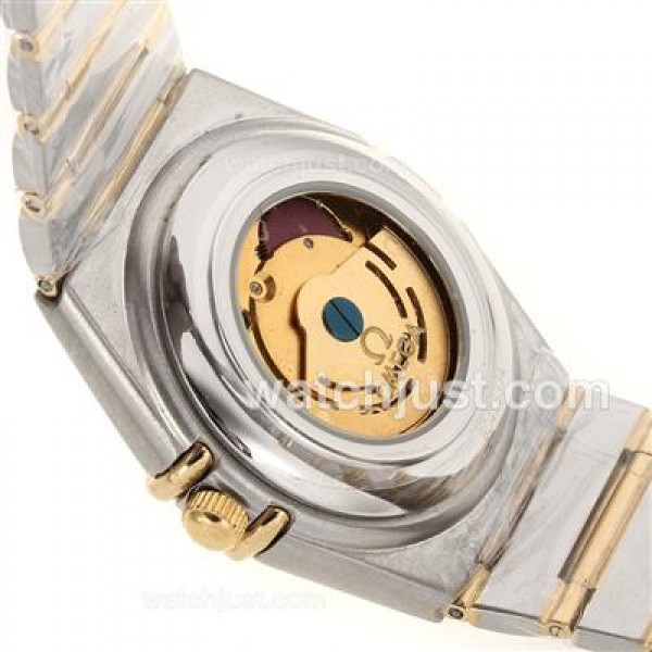 Swiss UK Omega Constellation Automatic Replica Watch With Champagne Dial For Women