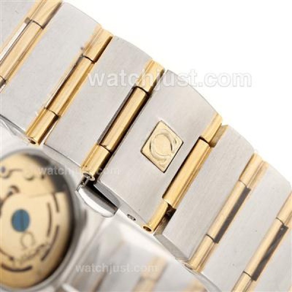 Swiss UK Omega Constellation Automatic Replica Watch With Champagne Dial For Women