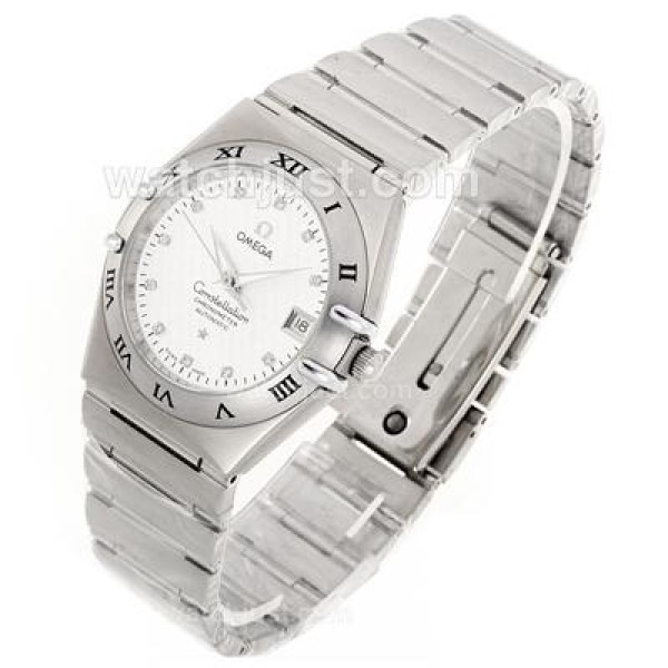 Cheap UK Omega Constellation Automatic Replica Watch With White Dial For Women