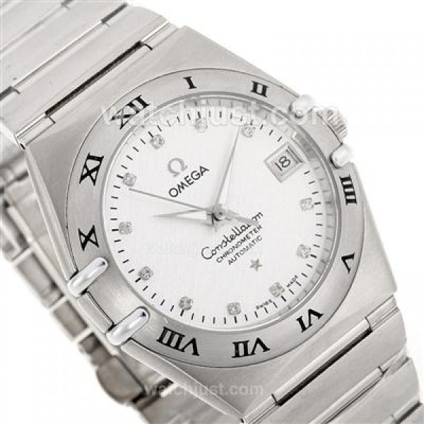 Cheap UK Omega Constellation Automatic Replica Watch With White Dial For Women