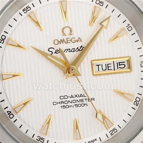 AAA Best UK Sale Omega Seamaster Automatic Fake Watch With White Dial For Men