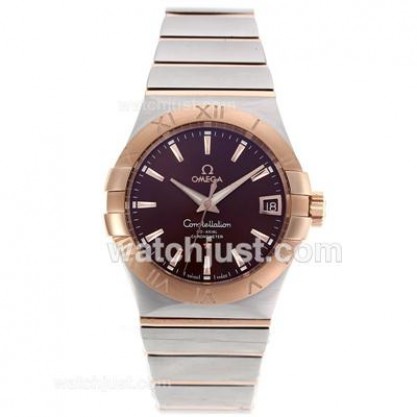 Best UK Omega Constellation Automatic Replica Watches With Black Dials For Women