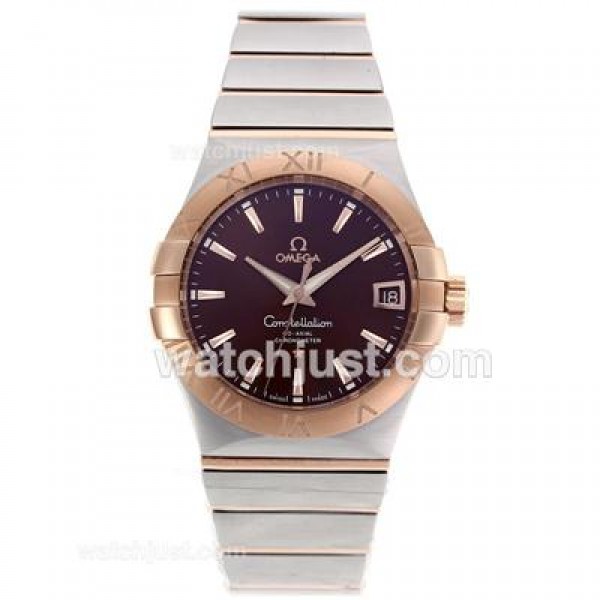 Best UK Omega Constellation Automatic Replica Watch With Black Dial For Women