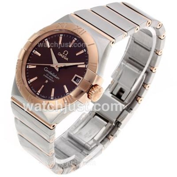 Best UK Omega Constellation Automatic Replica Watch With Black Dial For Women