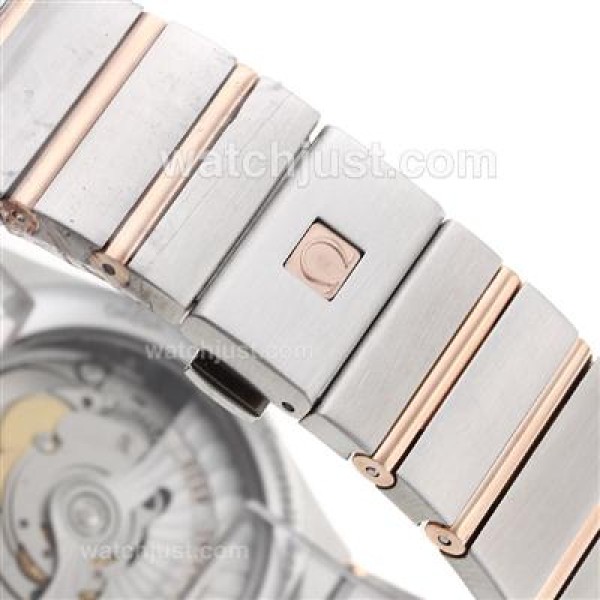 Best UK Omega Constellation Automatic Replica Watch With Black Dial For Women
