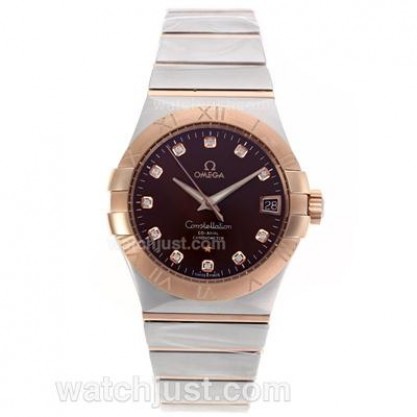 Best UK Omega Constellation Automatic Fake Watches With Black Dials For Women