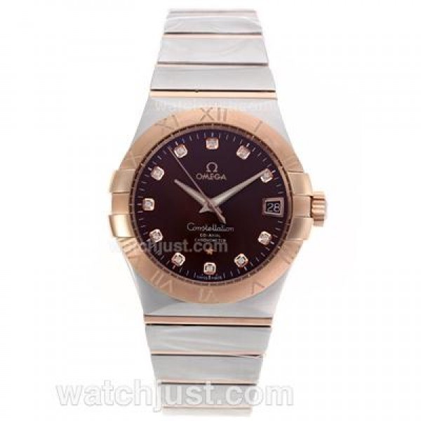 Best UK Omega Constellation Automatic Fake Watches With Black Dials For Women
