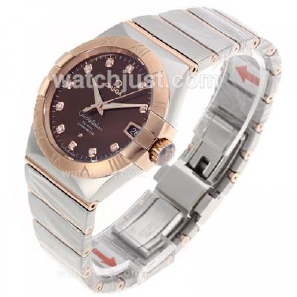 Best UK Omega Constellation Automatic Fake Watches With Black Dials For Women