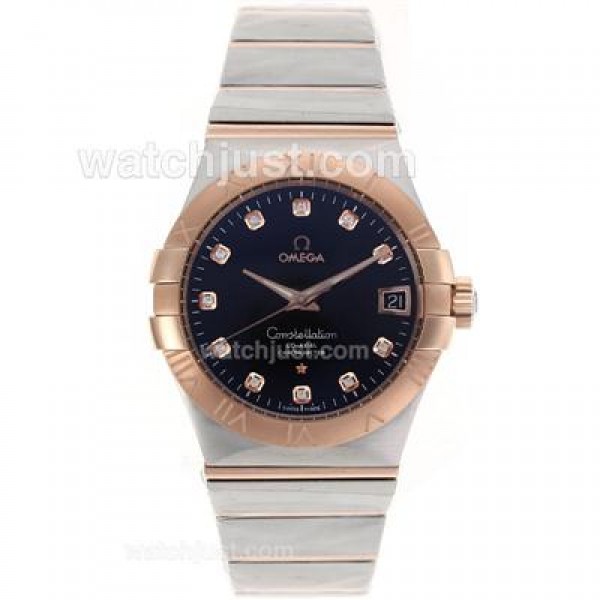 Best UK Sale Omega Constellation Automatic Fake Watches With Champagne Dials For Women