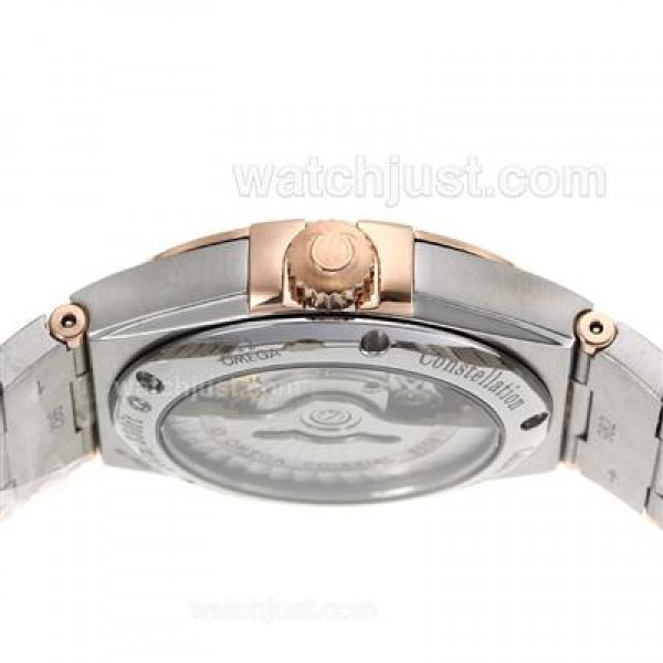 Best UK Sale Omega Constellation Automatic Fake Watch With Champagne Dial For Women