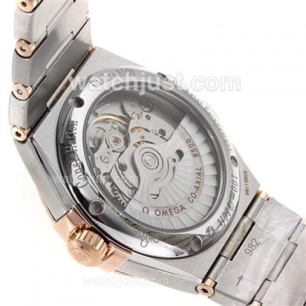 Best UK Sale Omega Constellation Automatic Fake Watches With Champagne Dials For Women