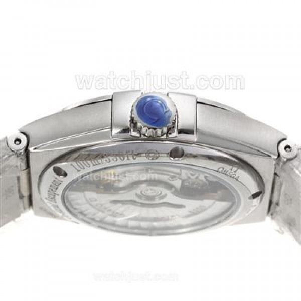 Perfect UK Omega Constellation Automatic Replica Watches With Purple Dials For Men