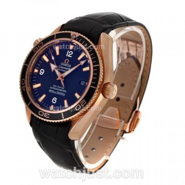 Quality UK Sale Omega Seamaster Automatic Replica Watches With Black Dials For Men